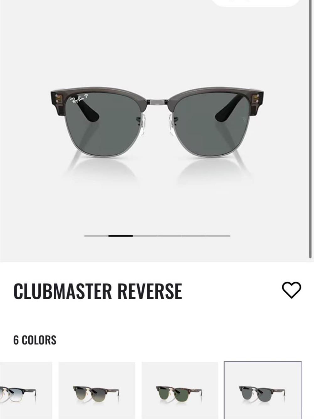 Ray-Ban Clubmaster Reverse Black Gray Sunglasses